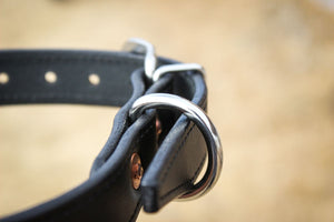 Full Grain Leather Working Dog Collar (Black)