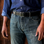 Load image into Gallery viewer, genuine leather belt for men black
