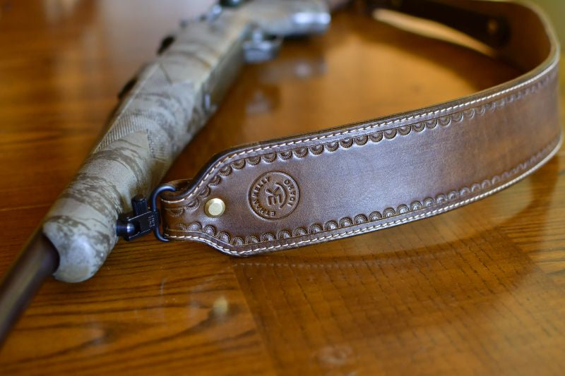 thumbnail image 2 of Handmade Australian Leather Rifle Sling – Black, Ambidextrous Shoulder Strap – Made In Australia 2 of 5